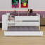 Lit de jour avec lit gigogne, tablettes et tables, station de charge USB-1657407502