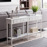 Coastal Solid Wood Double Hall Console Table