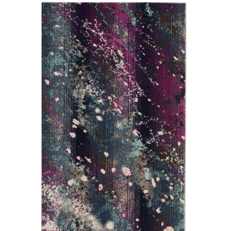 Damon Performance Abstract Rug, Square 6'7"