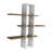 Modern Wall Shelf, Walnut & White, 37.8 x 39.8 x 7.7 inches | 100% Melamine Coated Particle Board, Thickness: 0.7 inches | Numerous Shelves, Wall-Mountable, Additional Storage, Stylish & Functional Design for Home & Office-183818889
