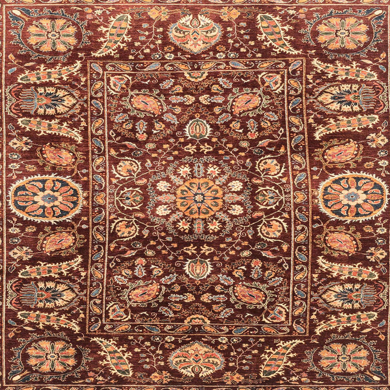 Abstract Indoor Rug, Square 6'