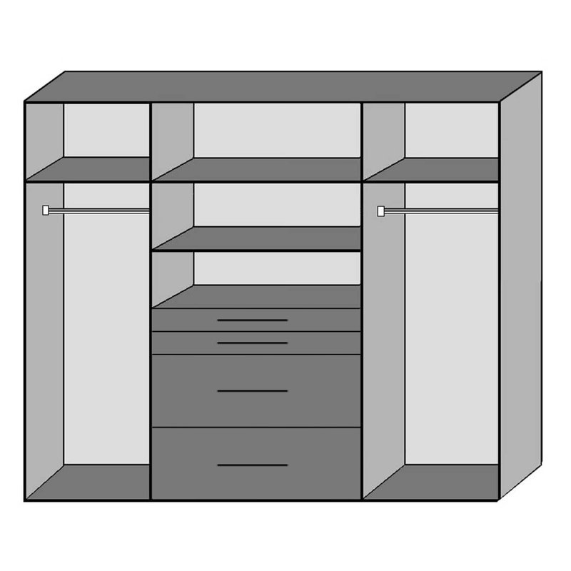 4 Door Manufactured Wood Wardrobe