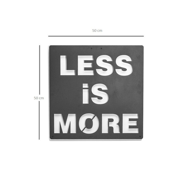 Stylish Decorative Metal Wall Accessory, Black, 19.7 x 19.7 inches | 100% Metal, Thickness: 0.08 inches | Perfect for Home Decor, Modern Aesthetic, Durable & Long-Lasting Design | Enhance Your Living Space