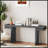 66 Inch Extra Wide Real Wood Veneered Console Table, Minimalist Design For Entryway, Hallway, Living Room, And Home Office In Black-1913946654