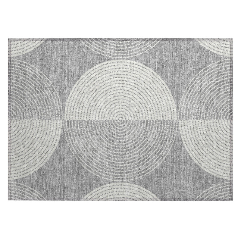 Machine Washable Indoor/Outdoor Howle ACN2275 Geometric Rug, Rectangle 1'8" x 2'6"