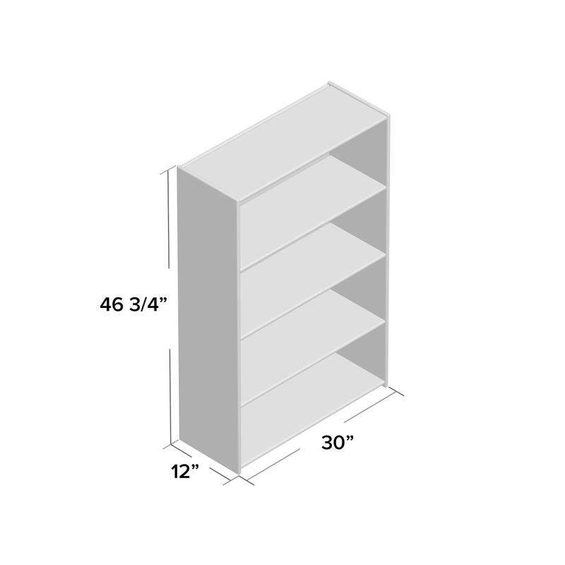Contender 4 Compartment Shelving Unit, Prêt à assembler, H 46,75 po x l 30 po x P 12 po