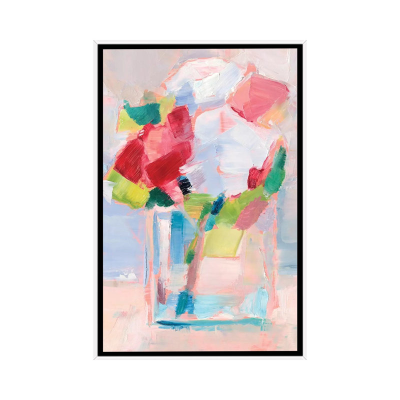 Fleurs abstraites dans un vase II par Ethan Harper - reproduction d'art, Pas de tapis, H 26 po x l 18 po x 1,5 po