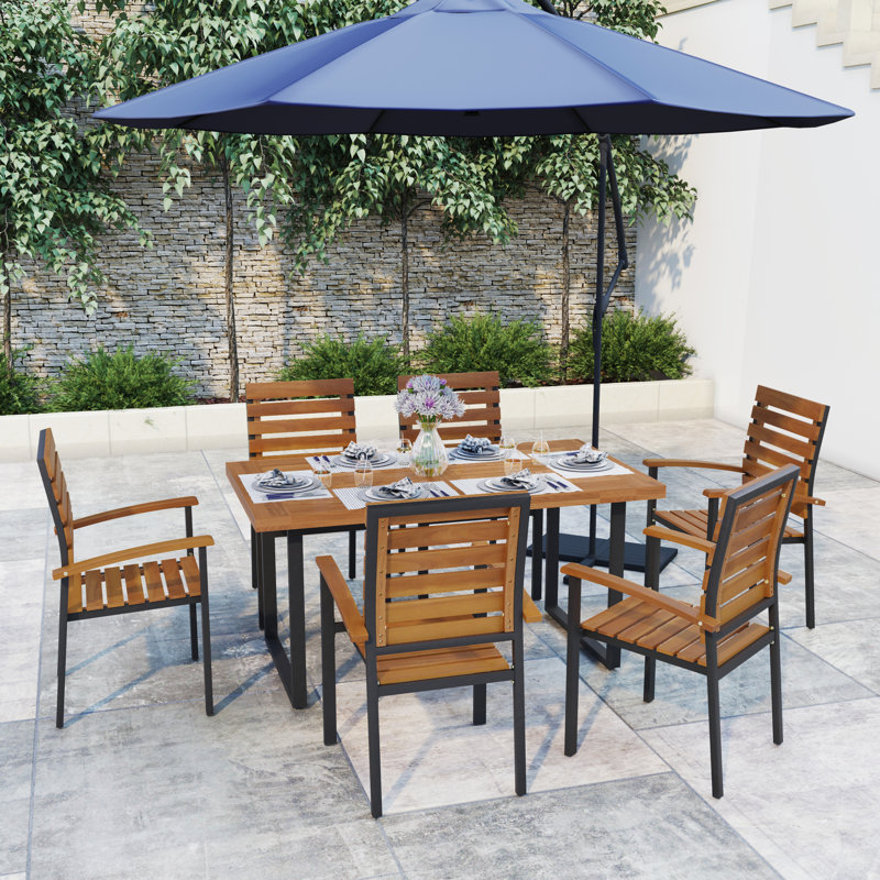 Ensemble repas pour patio, Brun / noir