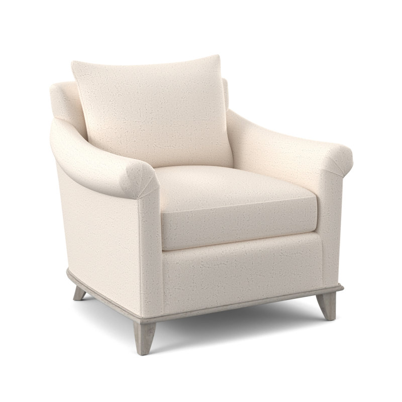 Drake Upholstered Armchair, Venice Ivory, Bisque
