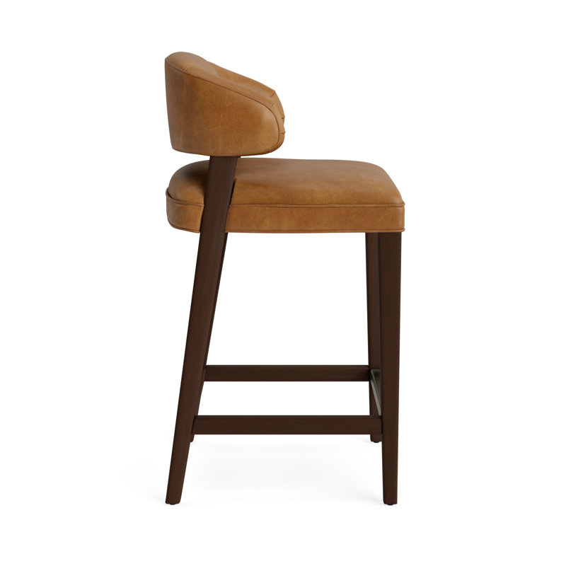Keane Leather Bar Stool, Sienna, Bedford - Saddle, Bar Stool (30” Seat Height)