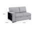 Canapé modulaire sans accoudoirs avec rangement Ompa, Boucle, 52 po-115686119