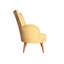 Fauteuil à oreilles Modern, structure en bois massif, tissu 100% polyester jaune | 27,6 po x 37,4 po x 33,5 po | 32 coussins en mousse pour plus de confort | Facile à nettoyer | Parfait pour les décorations hôtelières, scandinaves et du sud-ouest-327156367