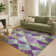 Machine Washable Indoor/Outdoor Cinead ACN1721 Purple Rug