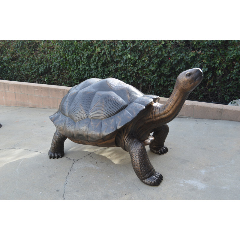 Giant Tortoise - Turtle bronze statue -  Size: 64"L x 36"W x 36"H. 