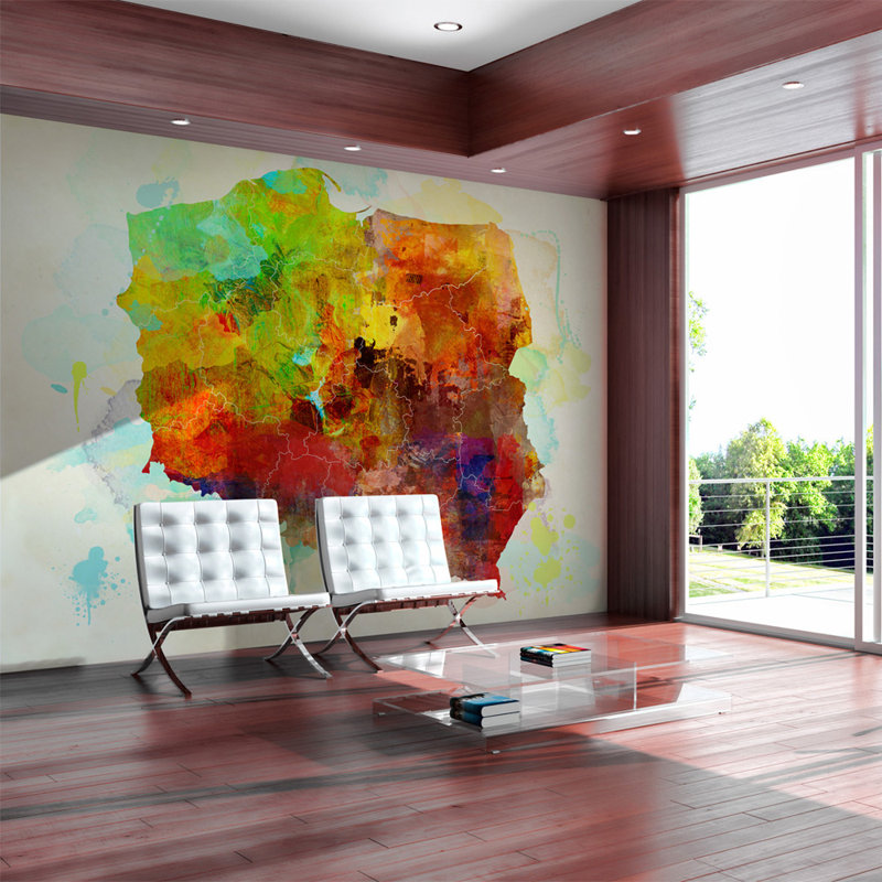 Map (Poland) 2.31m x 300cm Wallpaper, 300 cm x 231 cm