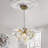 6 - Light Dimmable Iridescent Glass Globe Bubble Chandelier-497339326