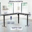 Bureau de coin électrique debout VIVO, poste de travail en L-102434947-102434957