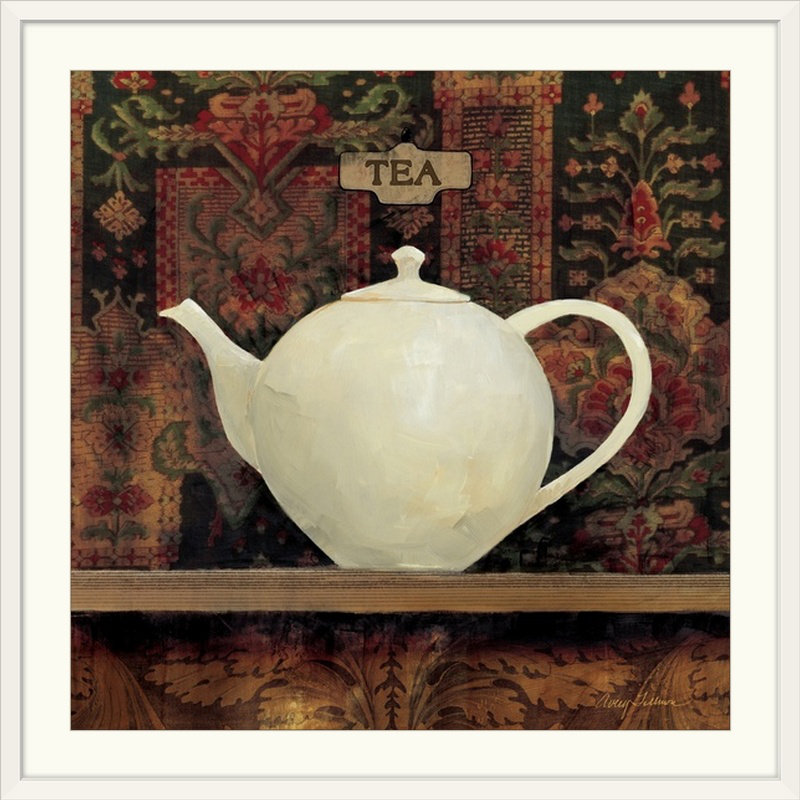 « ii » avery tillmon, impression Ornamental Teapot, H 32 po x l 32 po x P 1 po, Cadre blanc