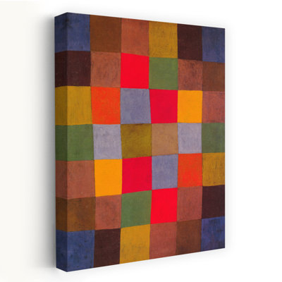 New Harmony Abstract Classic Colorful Wall Art Print by Paul Klee - Wrapped Canvas Print