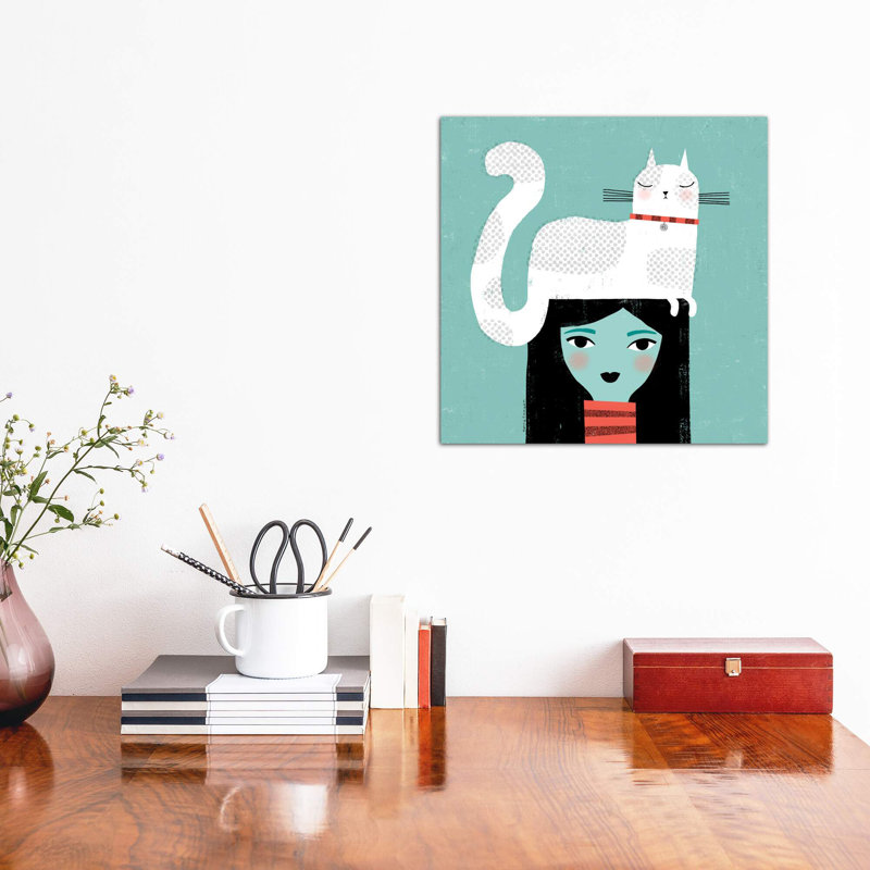 «Cat Attitude» par Terry Runyan - reproduction, Toile tendue, Pas de tapis, H 37 po x l 37 po x P 1,5 po