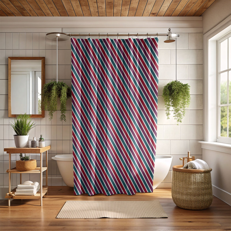 Harvest Art - Rideau de douche Premium, H 74 po x l 71 po