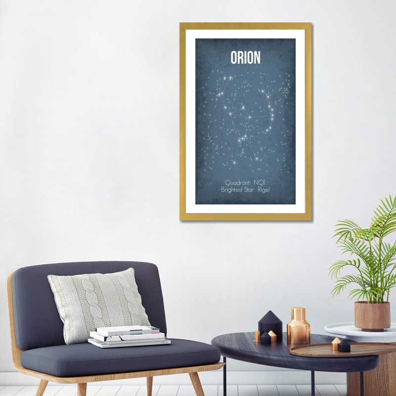 « Orion » par GetYourNerdOn-impression, Blanc, H 32 po x l 24 po x P 1 po, Papier encadré doré