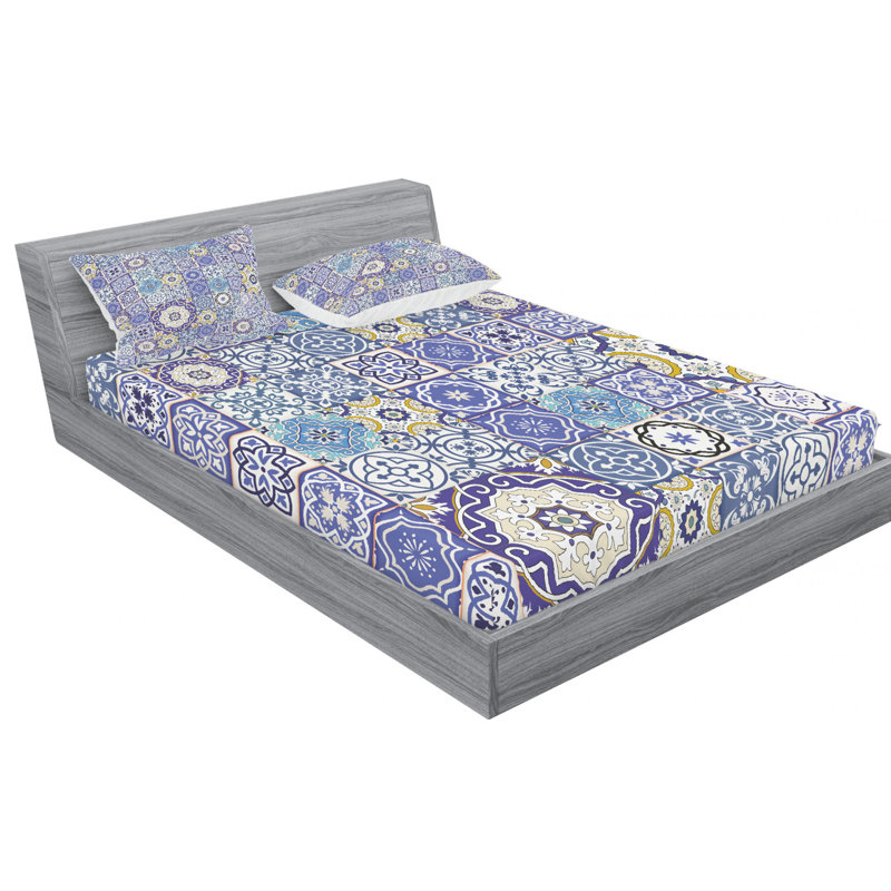 Microfiber Fitted Sheet, Full/Double Fitted Sheet + 2 Pillowcases