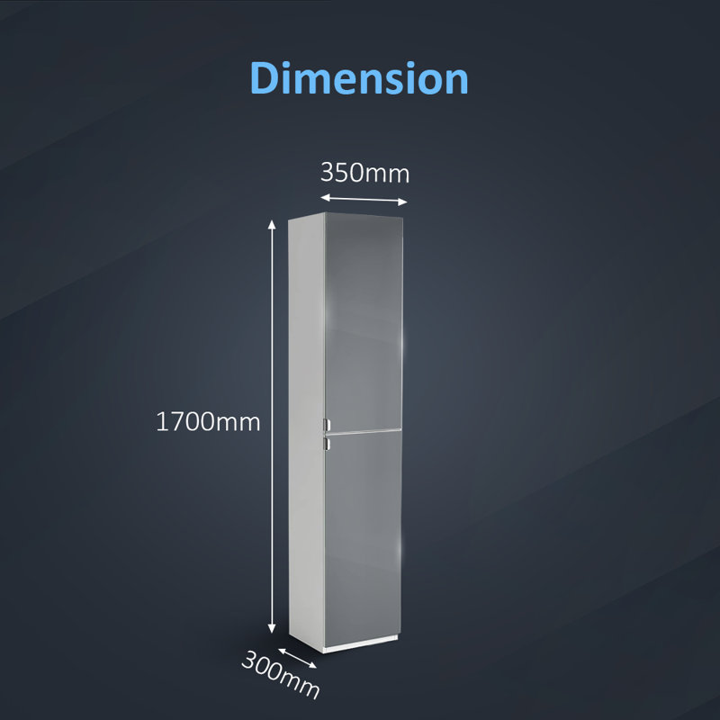 Mirror Cabinets 350mm W 1700mm H Wall Mounted Required Framed Medicine Cabinet Mirror 1 Fixed