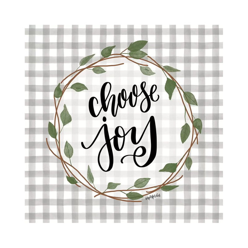 Choose Joy by Imperfect Dust - Wrapped Canvas Print, 30.48 cm H x 30.48 cm W