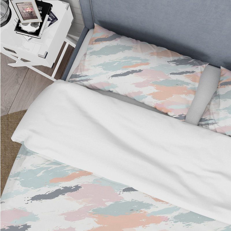 Ensemble de housse de couette Boho II rose et vert Boho, Housse de couette très grand et 2 très grandes t