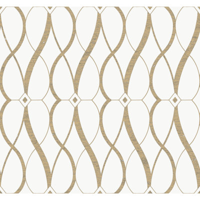 Rouleau de papier peint métallique L 26,9 pi x l 27 po Graceful Geo