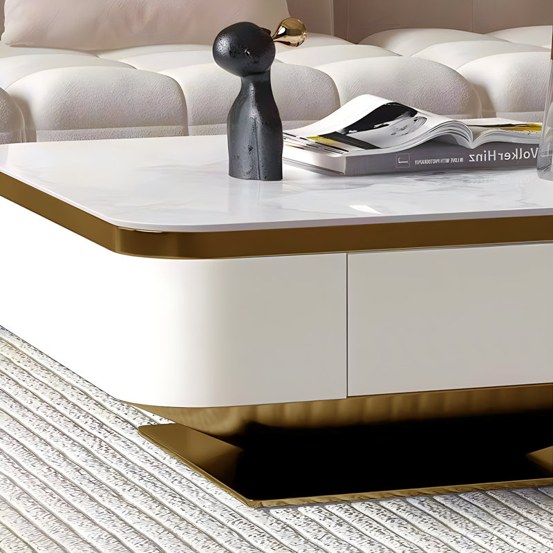 Hyrup Pedestal Coffee Table with Storage