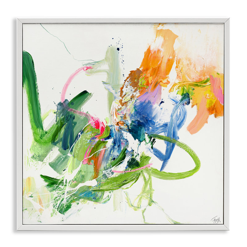 «Confident Green Abstraction», estampe numérique conçue par Design Fabrikken, H 17 po x l 17 po