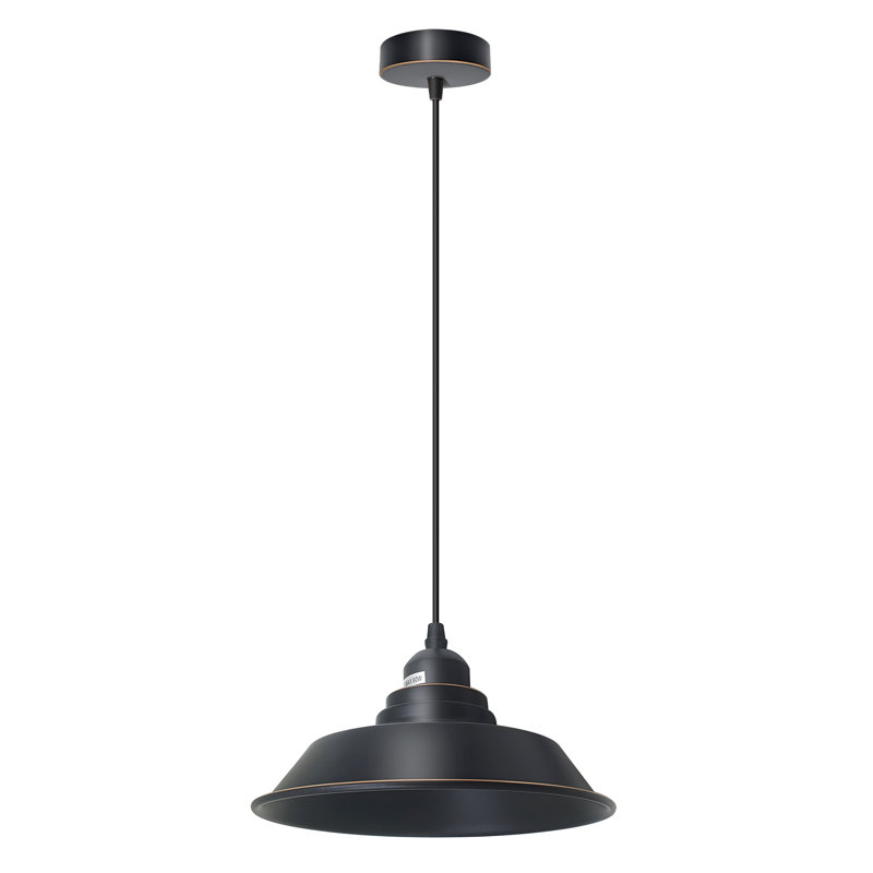 Bynoe 1 - Light Black Dome Pendant, No