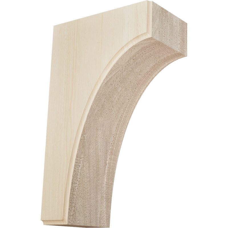 Clarksville Bracket, Rubberwood, 3.5" W x 8" D x 10" H