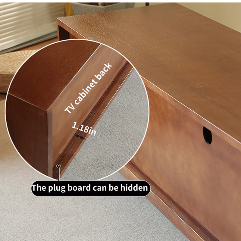 Simple coffee table paired with TV stand, Brown