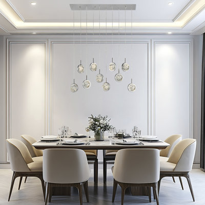 Bubbling Glow Dimmable Integrated LED Rectangular Chandelier