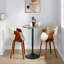 Table de bar réglable contemporaine en métal noir et plateau en bois de noyer-1572693878