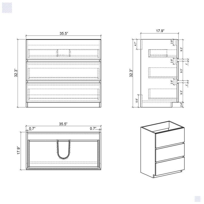 Armoire murale sans lavabo, Noyer