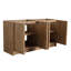 Meuble-lavabo autoportant de 152,4 cm (58-11/16 po) avec 4 portes d'armoire à fermeture amortie, en contreplaqué (emballage démonté) - Lavabo non inclus