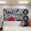 Panneau mural à lattes, 8 x 4 pi, paroi de garage en PVC avec conception modulaire, panneau de lattes gris facile à installer avec structure de couplage et découpage bricolage, convient au rangement et à la présentation