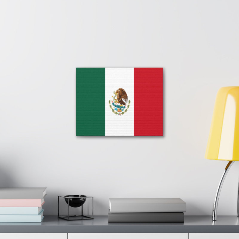 "Drapeau du Mexique" sur toile, H 18 po x l 24 po