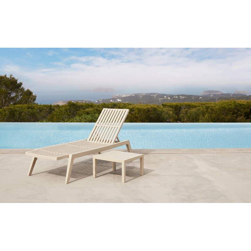 Spritz 76.75" Long Reclining Slat Set, White