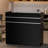 Reception Desk with Counter, Modern Front Table Equipped Lockers & Storage Shelves, 48-inch Checkout Counter with DIY Stripe for Lobbies, Salons, Retail, Home Offices, Reception Room-1369681887