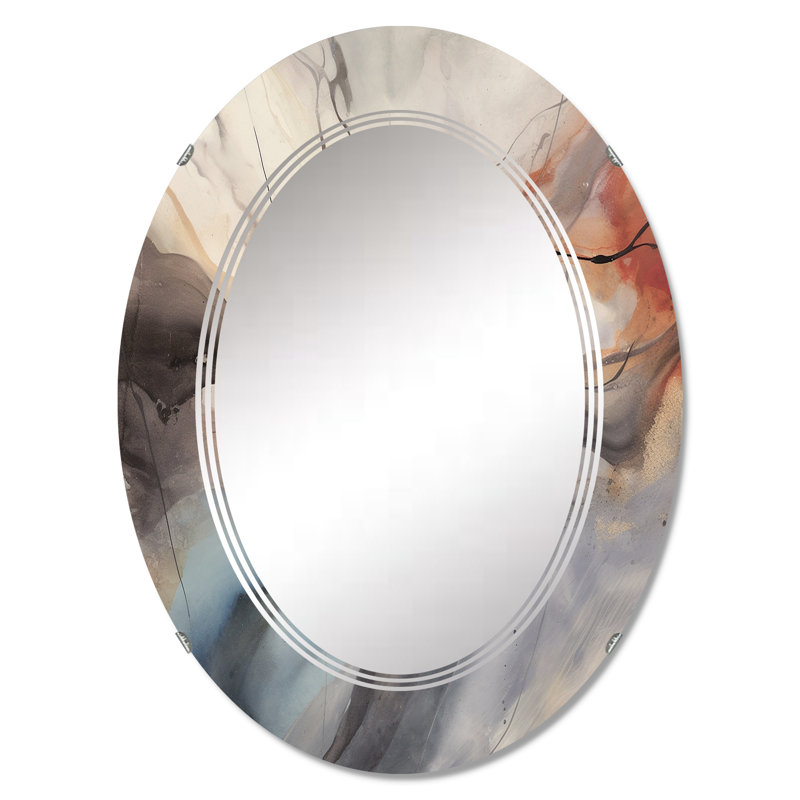 Stittville - Miroir mural moderne ovale, 36 po x 24 po