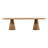 Zaya 108" Rectangular Reclaimed Pine Double Cone Shaped Trestle Base Dining Table-132817845