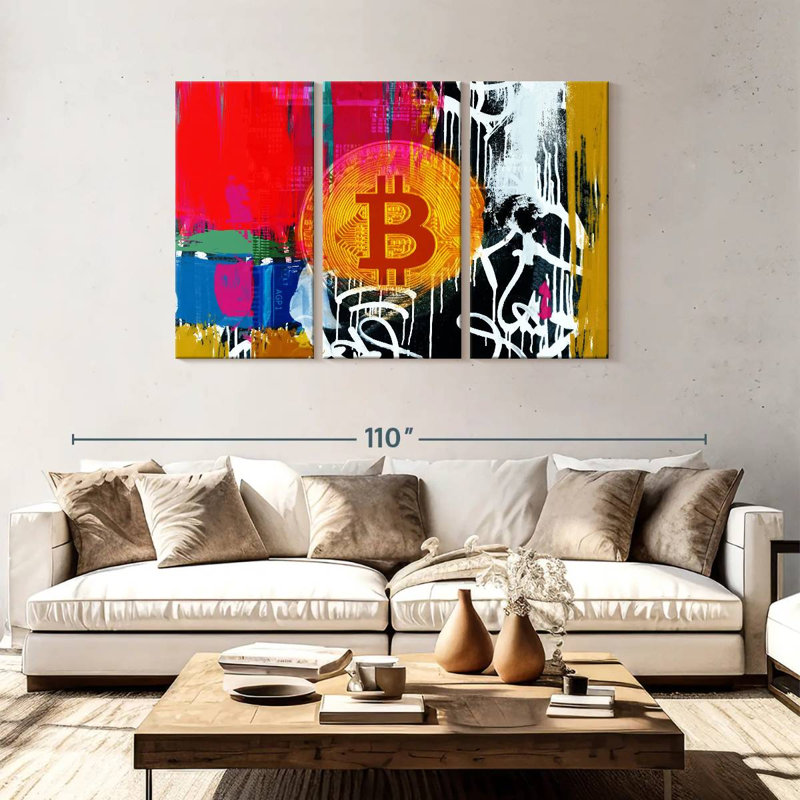 Kerner Cryptocurrency Bitcoin, 48" H x 74" W