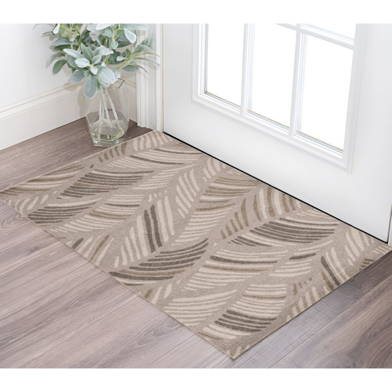 3' X 5' Grey Polypropylene Rug