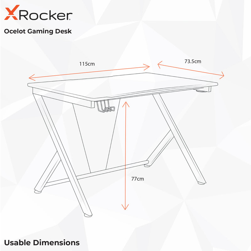 X Rocker Ocelot Gaming Computer Desk , Blue