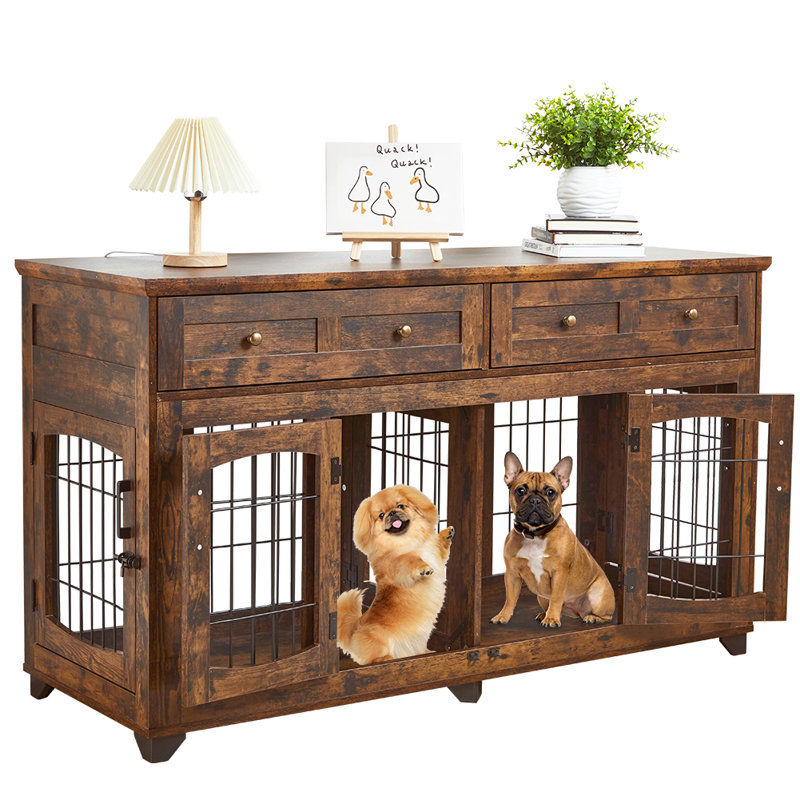 Meuble pour chien 58 po, Brun
